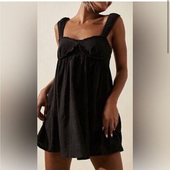 Free People Black Blissful Breeze Mini Size Extra Small XS - Picture 1 of 12
